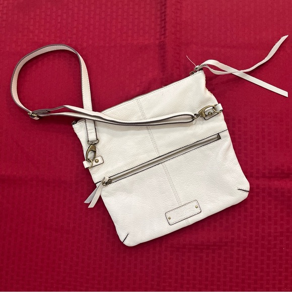 Lucky Brand Off white Crossbody Bag Genuine Leather - Picture 4 of 9